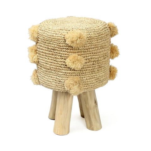 De Raffia Pom Pom-kruk