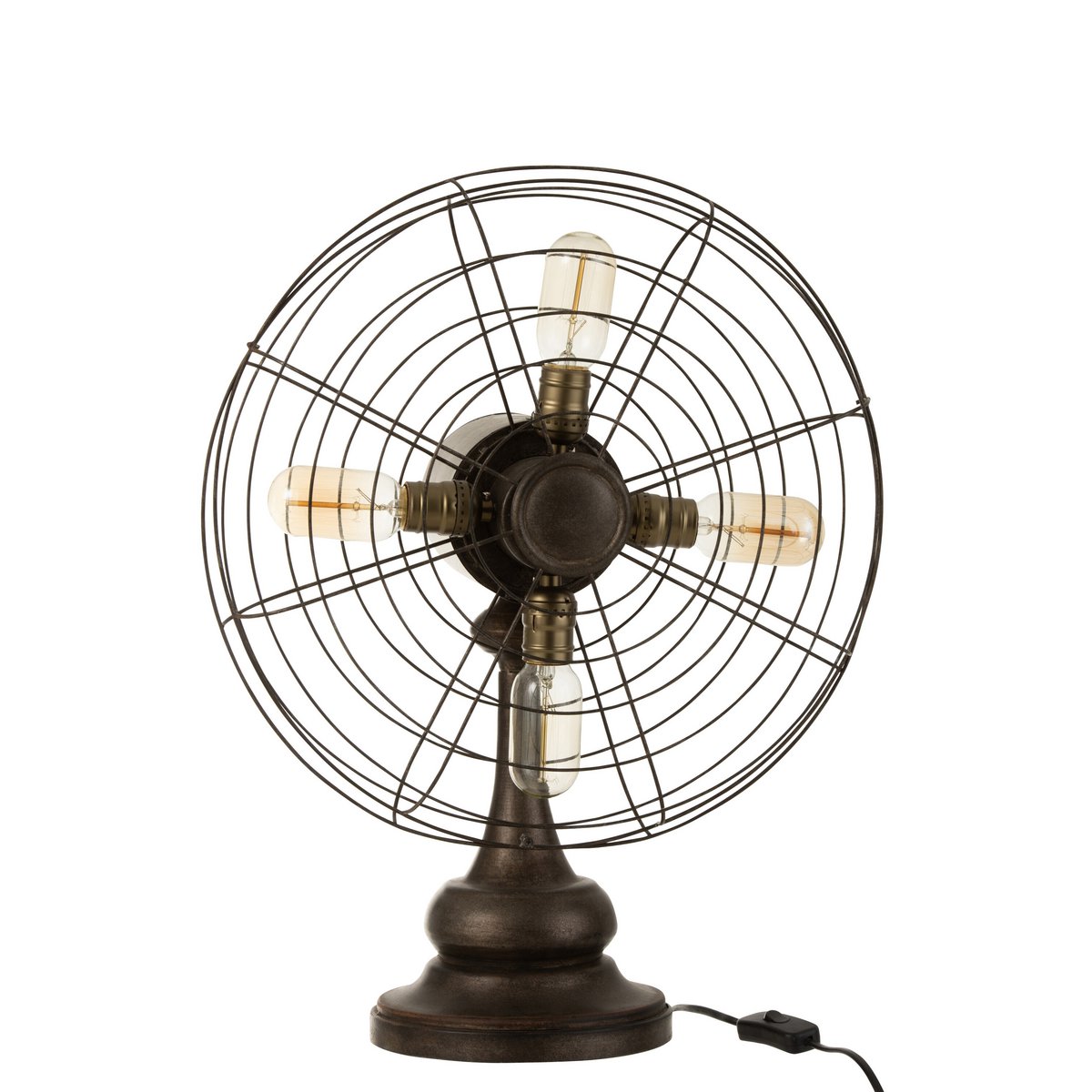J-Line lamp Ventilator - metaal - bruin