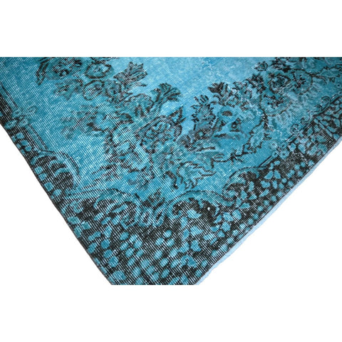 Turquoise vintage vloerkleed - 243x162 cm - HANDGEMAAKT