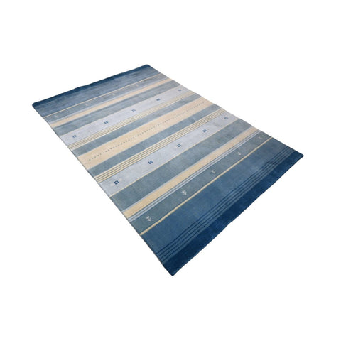 Blauw Gabbeh vloerkleed - 210x140 cm - HANDMADE
