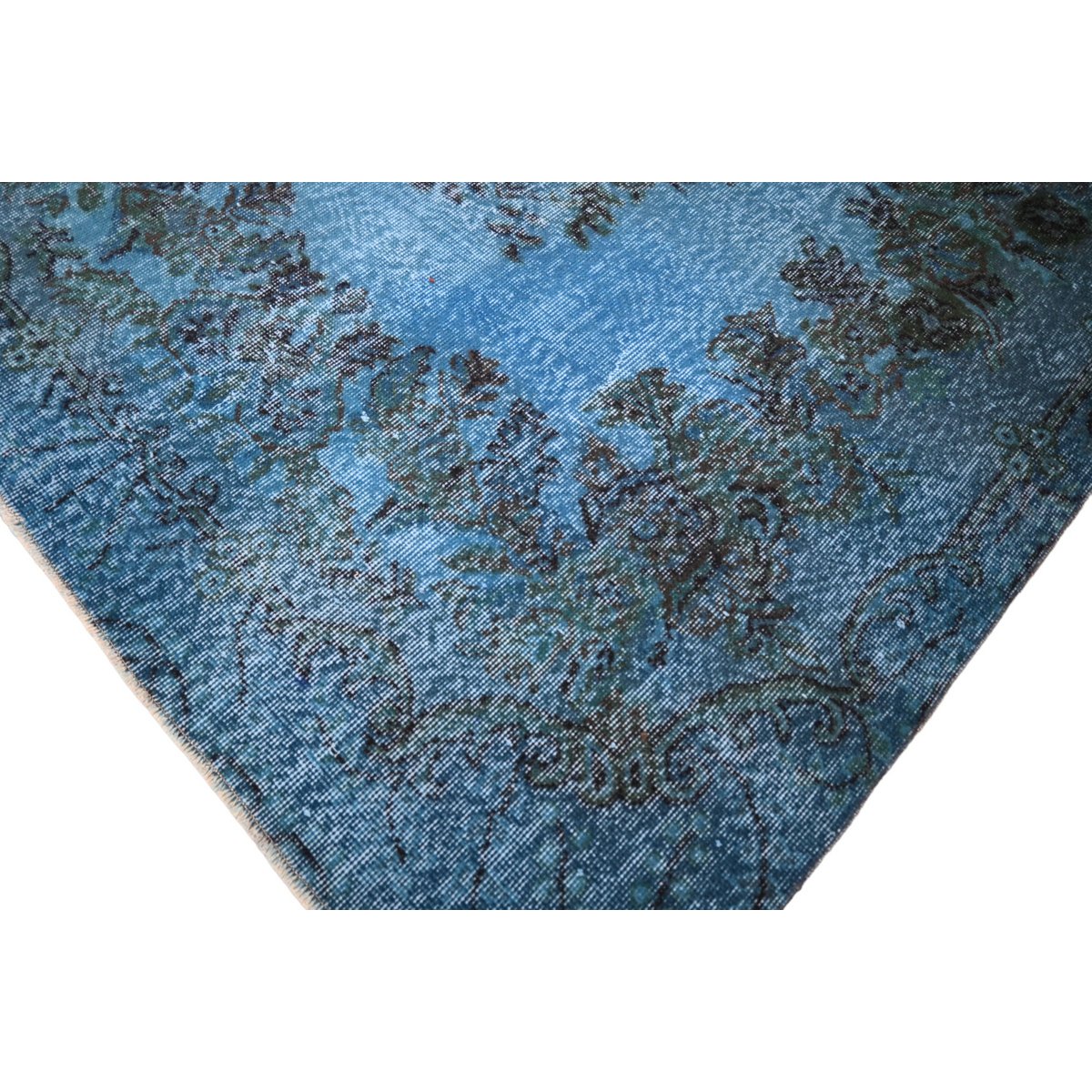 Blauw vintage vloerkleed - 276x160 cm - HANDGEMAAKT