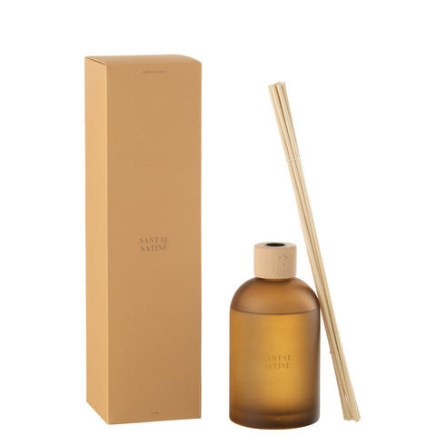 J-Line geurolie + stokjes - Essential Accords - Satin Sandalwood - geel