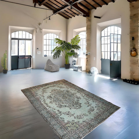 Boho vintage vloerkleed - 270x172 cm - HANDGEMAAKT