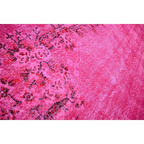 Roze vintage vloerkleed - 284x167 cm - HANDGEMAAKT