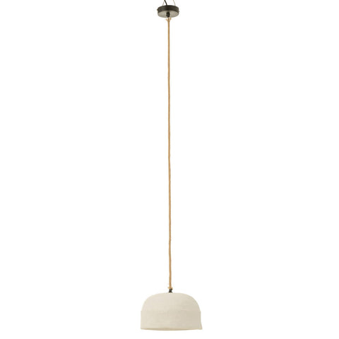 J-Line Hanglamp Cup Papier Mache Wit Large