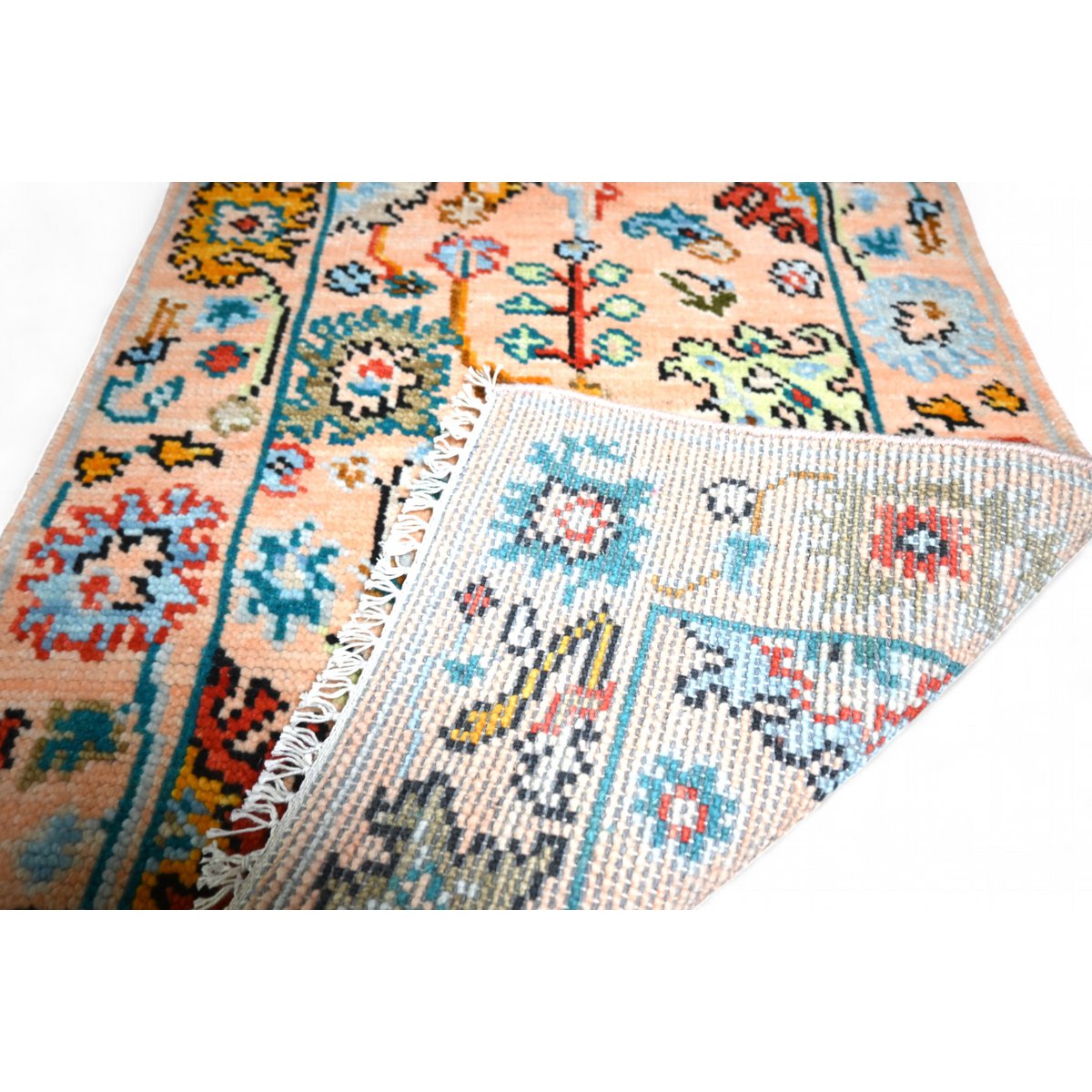 Beige Azeri vloerkleed - 96x68 cm - HANDGEMAAKT