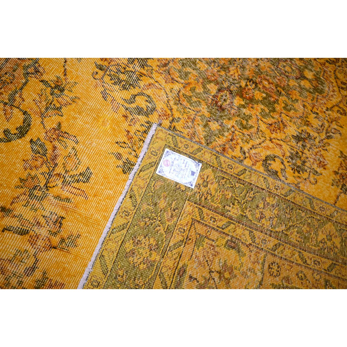 Geel vintage vloerkleed - 271x163 cm - HANDGEMAAKT