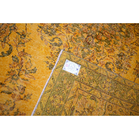 Geel vintage vloerkleed - 271x163 cm - HANDGEMAAKT