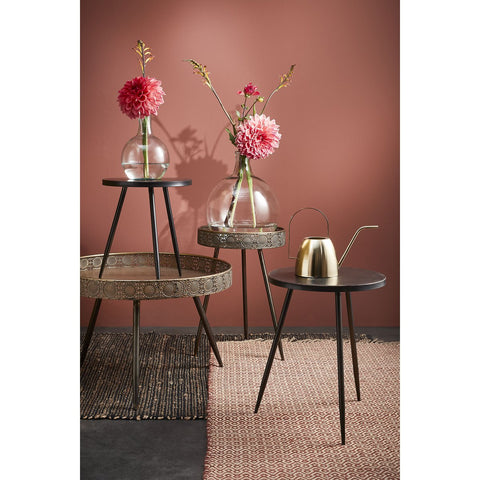 Kent Bijzettafel - H52 x Ø40 cm - Metaal - Zwart