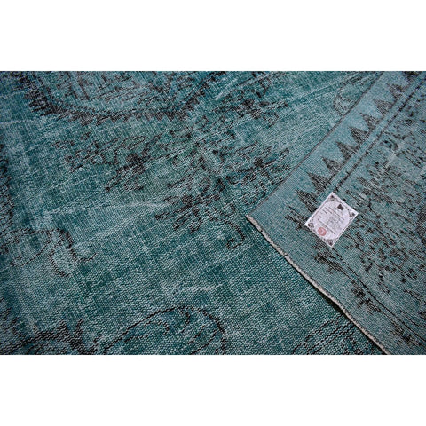 Turquoise vintage vloerkleed - 276x170 cm - HANDGEMAAKT