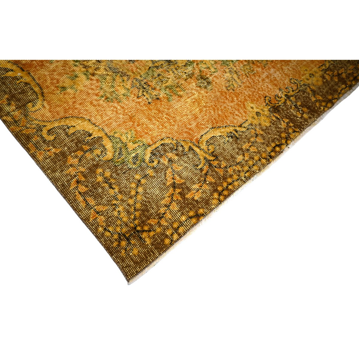 Geel vintage vloerkleed - 283x167 cm - HANDGEMAAKT