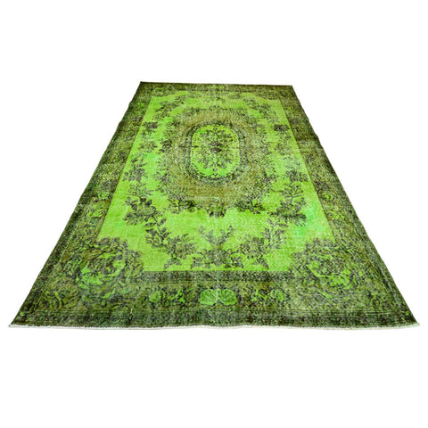 Groen vintage vloerkleed - 288x176 cm - HANDGEMAAKT