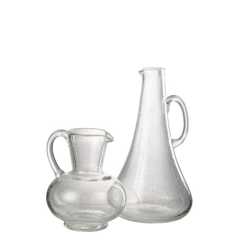 J-Line Lang karaf - glas - transparant