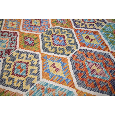 Kleurrijke kelim - 200x150 cm - HANDGEMAAKT