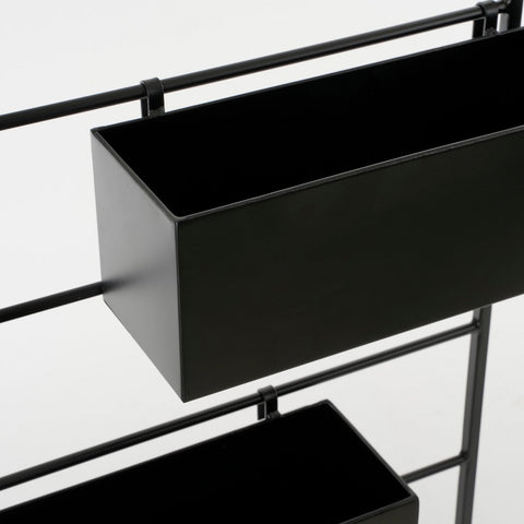 Dani Plantenrek Hangend - L54 x B10 x H90 cm - Metaal - Zwart