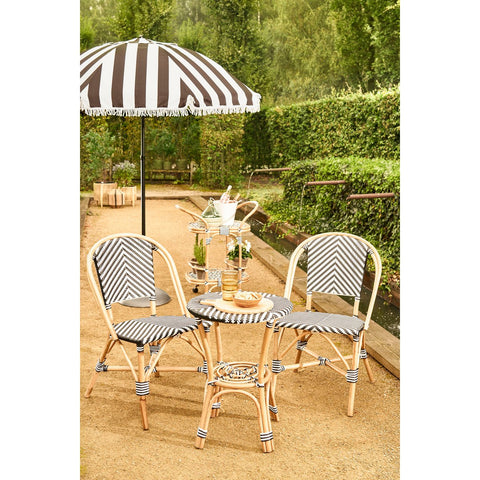 Mandox Bistrotafel voor Buiten - H66 x Ø50 cm - Zwart, Wit