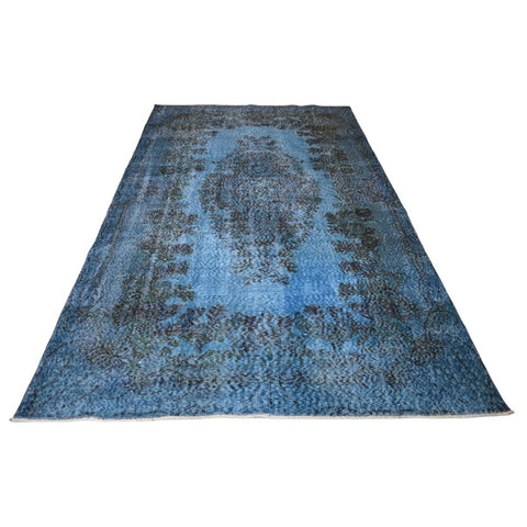 Blauw vintage vloerkleed - 276x160 cm - HANDGEMAAKT
