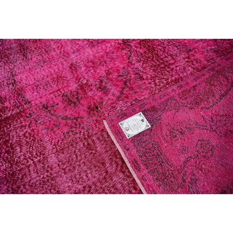 Roze vintage vloerkleed - 300x185 cm - HANDGEMAAKT