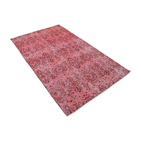 Roze vintage vloerkleed - 203x115 cm - HANDGEMAAKT