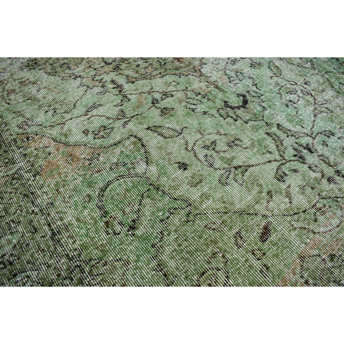 Groen vintage vloerkleed - 249x175 cm - HANDGEMAAKT