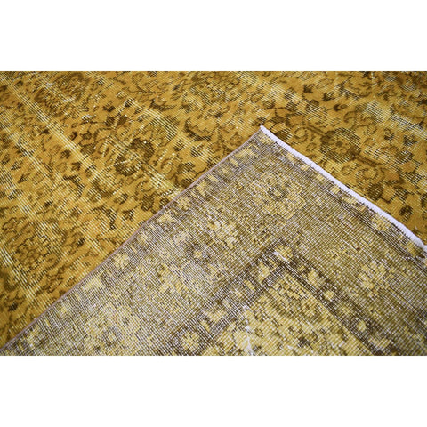 Geel vintage vloerkleed - c695