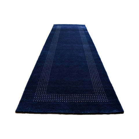 Blauwe Gabbeh loper - 285x83 cm - HANDGEMAAKT