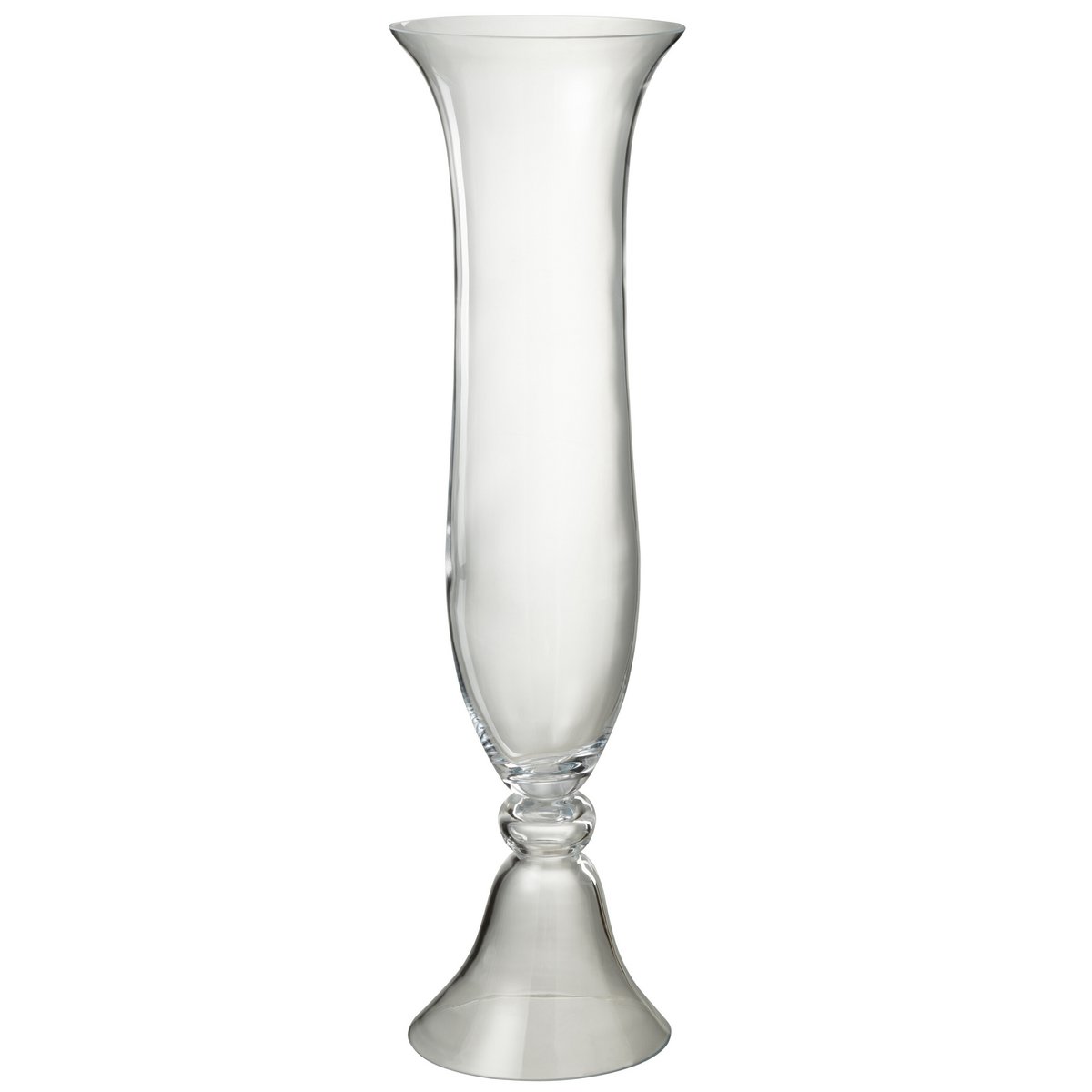 J-Line vaas Tweedelig Elsi - glas - transparant
