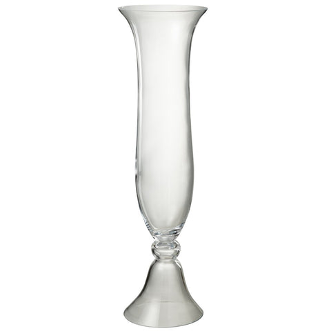 J-Line vaas Tweedelig Elsi - glas - transparant
