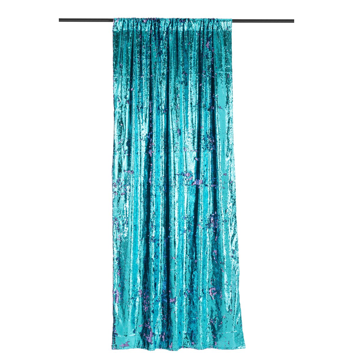 J-Line Gordijn Omkeerbaar Sequin Blauw/Paars