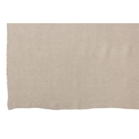 J-Line Plaid effen - katoen - grijs - 200 x 150 cm