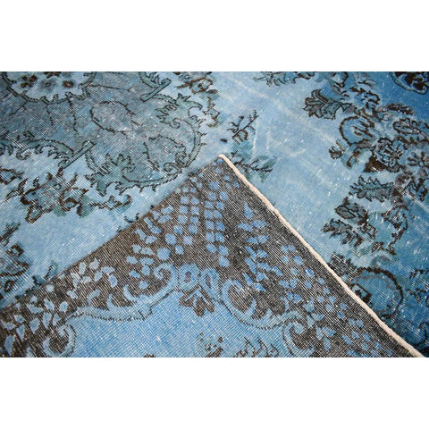 Blauw vintage vloerkleed - 290x175 cm - HANDGEMAAKT