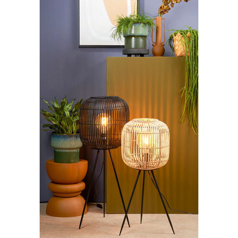 Figo Vloerlamp - H77 x Ø33 cm - Bamboe - Bruin
