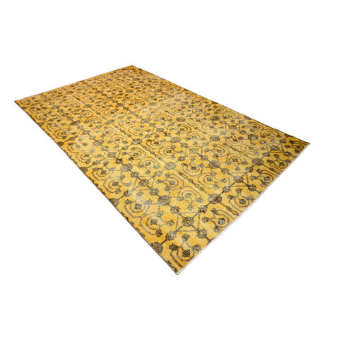 Geel vintage vloerkleed - 267x163 cm - HANDGEMAAKT