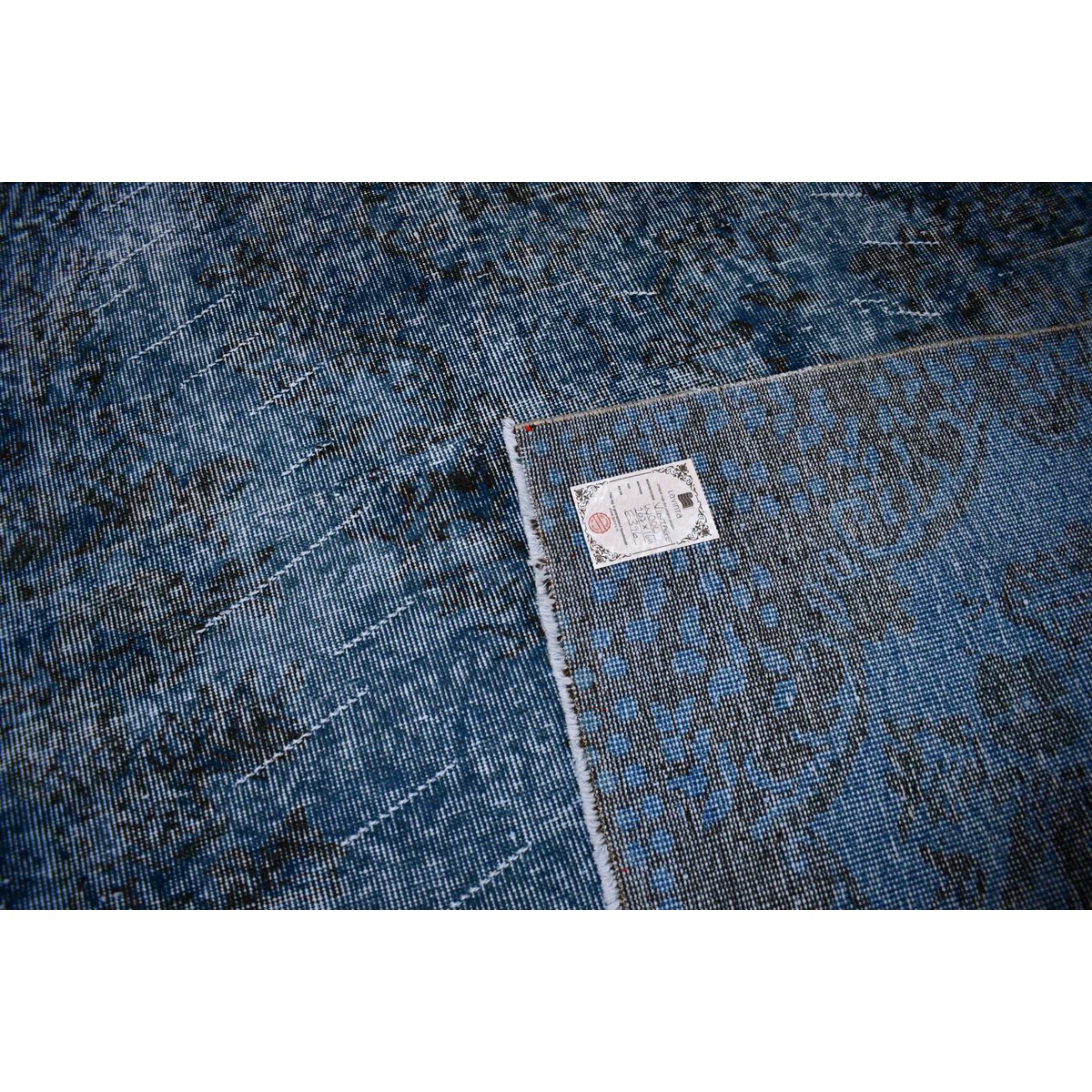 Blauw vintage vloerkleed - 267x164 cm - HANDGEMAAKT