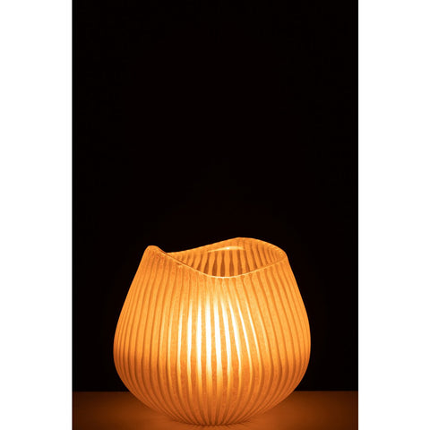 J-Line vaas Streep - glas - lichtroze - small