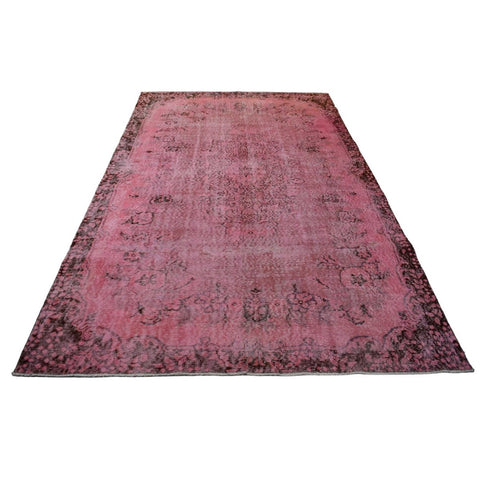 Roze vintage vloerkleed - 280x168 cm - HANDGEMAAKT