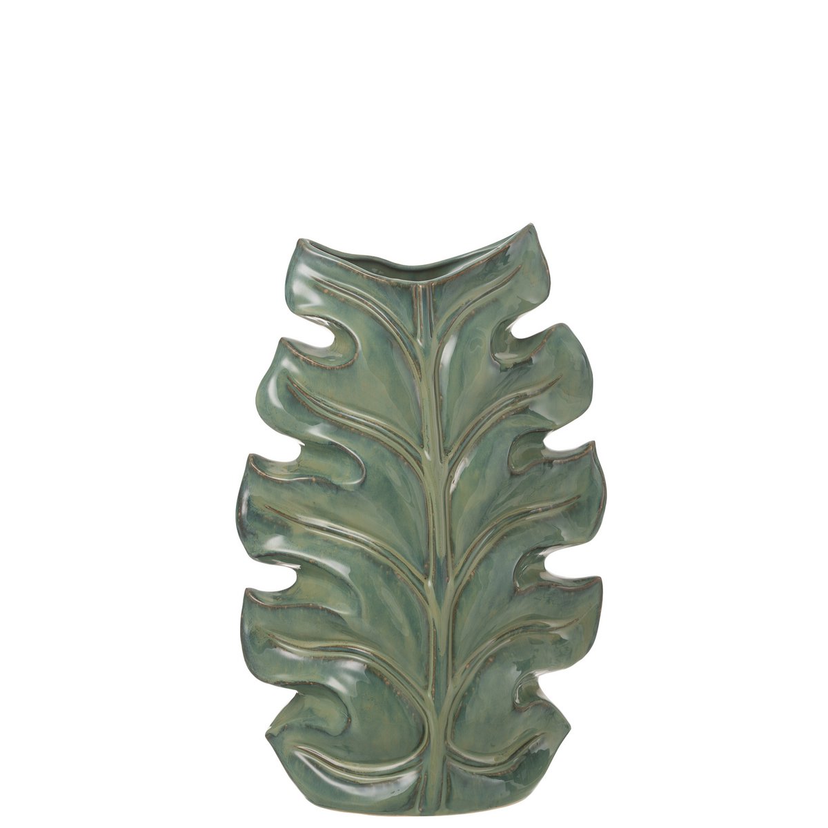 J-Line vaas Poseidon - keramiek - groen - medium