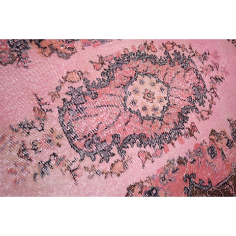 Roze vintage vloerkleed - 200x113 cm - HANDGEMAAKT