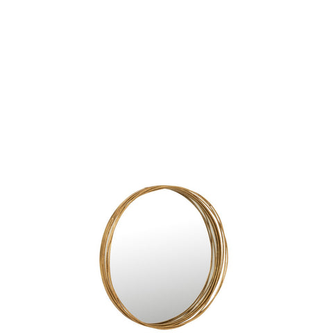 J-Line spiegel Aurora Rond - ijzer/gas - goud - small