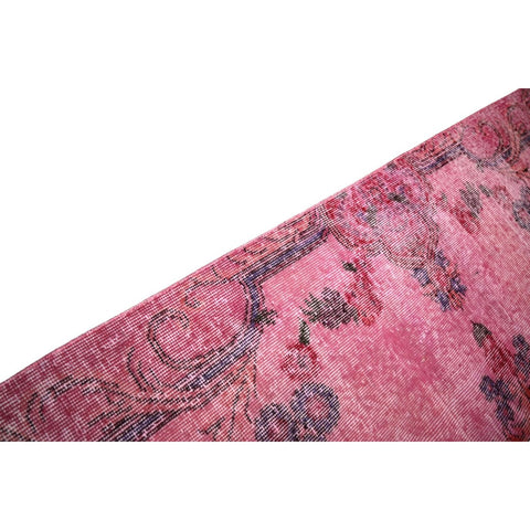 Roze vintage vloerkleed - 255x156 cm - HANDGEMAAKT