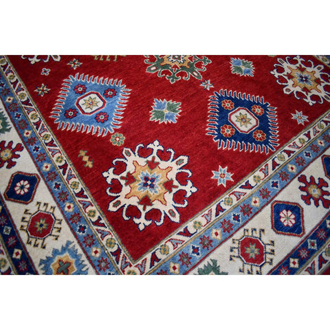 Rood kazak vloerkleed - 272x182 cm - HANDGEMAAKT