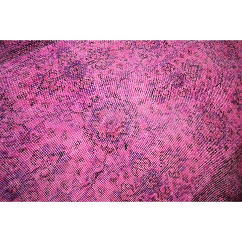 Roze vintage vloerkleed - 210x116 cm - HANDGEMAAKT