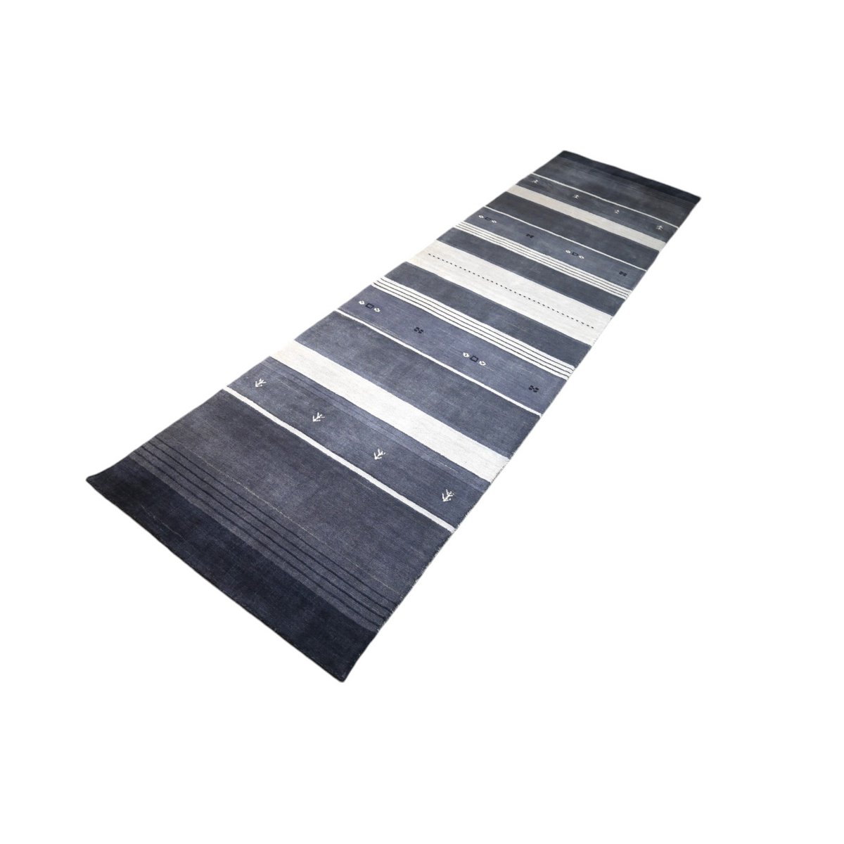 Gestreepte Gabbeh loper - 312x80 cm - HANDGEMAAKT