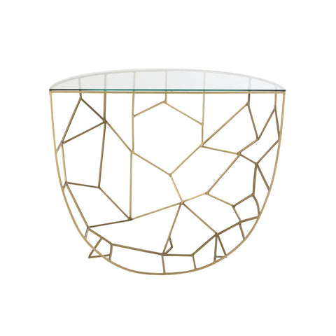 J-Line Console Moza Metaal/Glas Goud