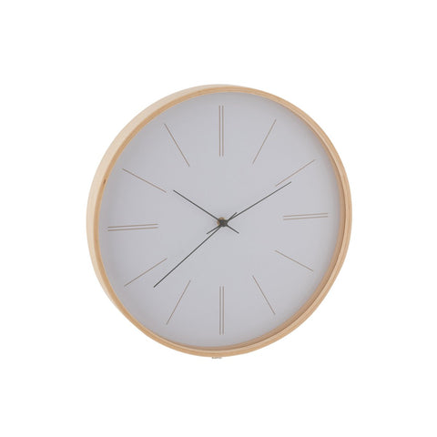 J-Line Chris klok - hout - naturel - Ø 40 cm