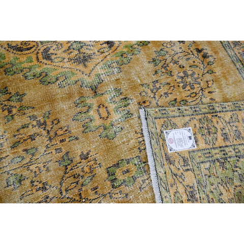 Geel vintage vloerkleed - 287x182 cm - HANDGEMAAKT