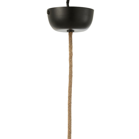 J-Line hanglamp Bol Bananenbladeren - jute - naturel - medium