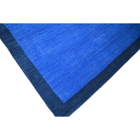 Blauw modern vloerkleed - 205x140 cm - HANDMADE
