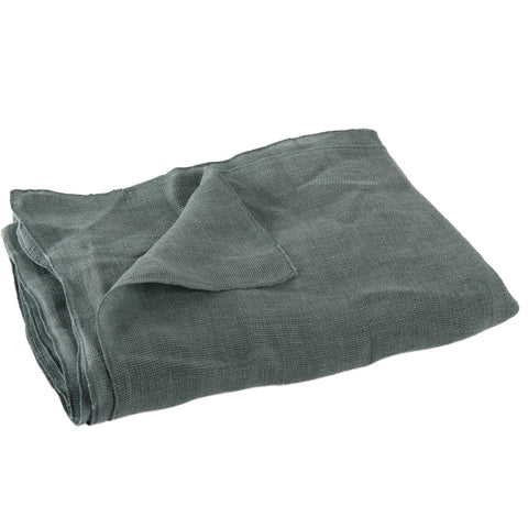 J-Line Plaid - linnen - donkergroen - 150 x 0.5 cm