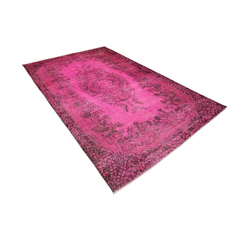 Roze vintage vloerkleed - 290x180 cm - HANDGEMAAKT